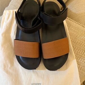 Black and Brown Sandals
